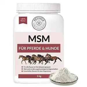 MSM Pferd Petgold Pulver 1000g für Hunde und Pferde