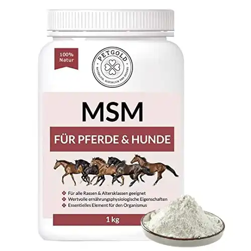 MSM Pferd Petgold Pulver 1000g für Hunde und Pferde