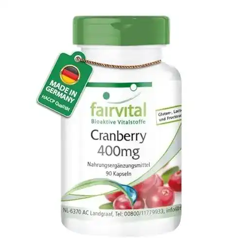Cranberry Kapseln von Fairvital 400mg hochdosiert in veganen Kapseln