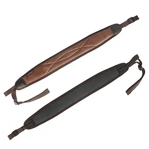 Gewehrriemen Tourbon aus PU und Leder mit Polsterung und Neopren