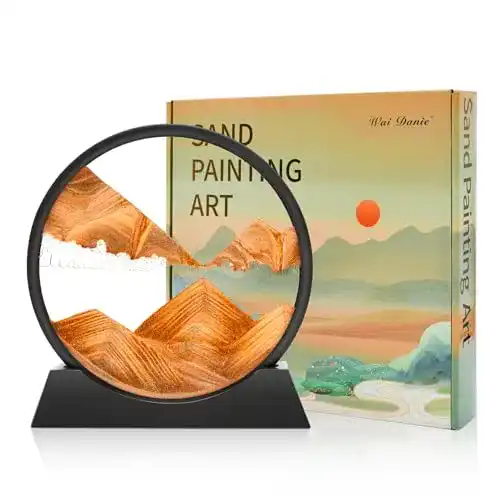 Sandbild Wai Danie 3D Sandscape – Drehbare Sandkunst für Büro und Wohnzimmer