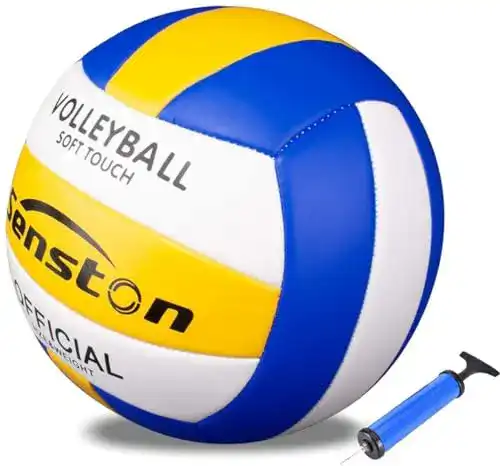 Beachvolleyball Senston Soft Touch Größe 5 Wasserfester Volleyball mit Pumpe