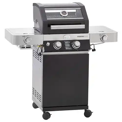 Rösle Gasgrill BBQ-Station Videro G2-S Schwarz mit Seitenbrenner