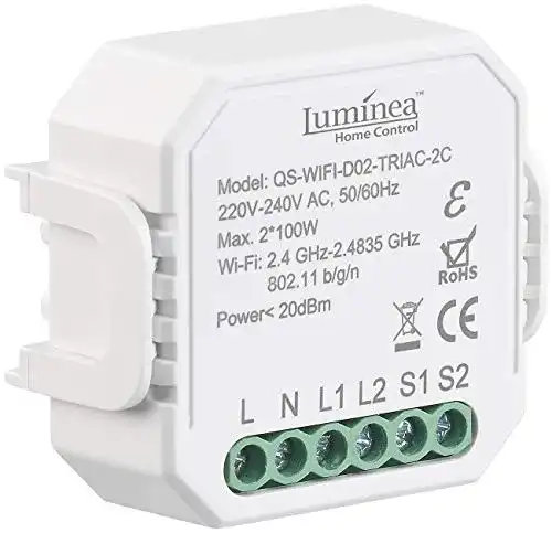 WLAN Dimmer Luminea Home Control WiFi Dimmer für Unterputzinstallation