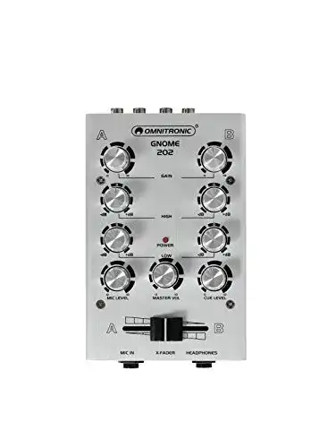 Mini Mischpult Omnitronic Gnome-202 Mini Mixer Silber