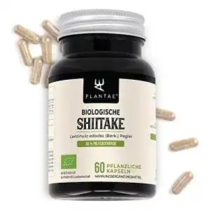 Shiitake Kapseln Plantae Bio 60 Stück – Pflanzliche Nahrungsergänzung
