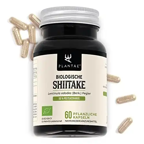 Shiitake Kapseln Plantae Bio 60 Stück – Pflanzliche Nahrungsergänzung