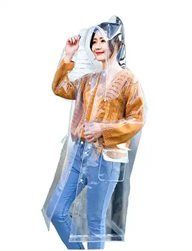 Durchsichtiger Regenmantel Freesmily – Wasserdichter Poncho für Damen