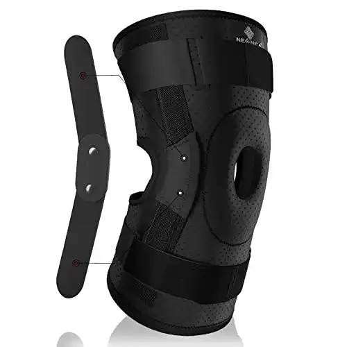 Neenca Kniebandage mit Scharnier für Männer und Frauen, offene Patella