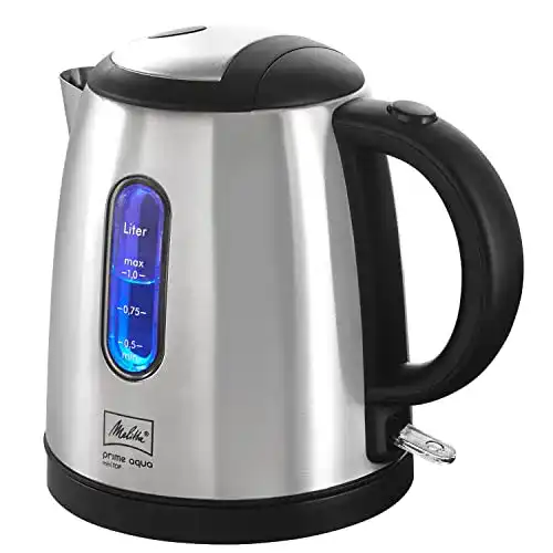Melitta Prime Aqua mini Wasserkocher 1 Liter Edelstahl 2200 W