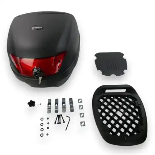 Nova Motors Universal Motorradkoffer Top Case 28L für Motorräder und Roller