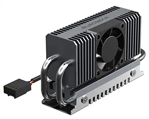 M.2 SSD Kühler Elecgear EL-80X für 2280 SSDs mit PWM Lüfter und Heatpipe