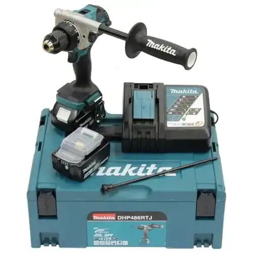 Makita DHP486RTJ Akku-Schlagbohrschrauber 18V mit 5,0 Ah