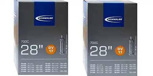 Fahrradschlauch 28 Zoll Schwalbe DV17 Innenschlauch Schwarz 71,2 cm