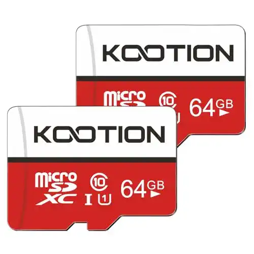 Kootion 64GB Micro-SD-Karte Class 10 U1 im 2er-Pack