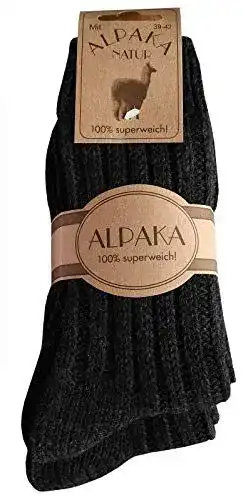 Alpaka Socken Dunaro 2 Paar Wollsocken für Damen und Herren