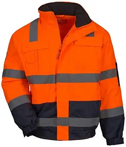 Forstjacke Nitras Herren Motion Tex Viz Pilotenjacke in Neonorange