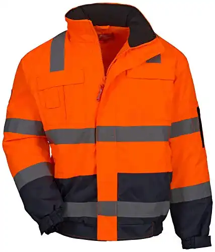 Forstjacke Nitras Herren Motion Tex Viz Pilotenjacke in Neonorange