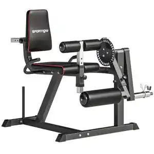Beinstrecker Sportnow – Verstellbarer Beinbeuger mit Plattenbeladung