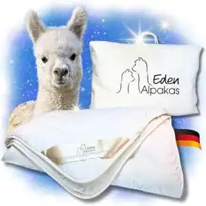 Alpaka Bettdecke von Eden Alpakas, Ganzjahresdecke für optimalen Schlafkomfort