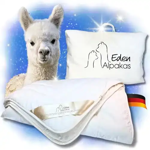Alpaka Bettdecke von Eden Alpakas, Ganzjahresdecke für optimalen Schlafkomfort