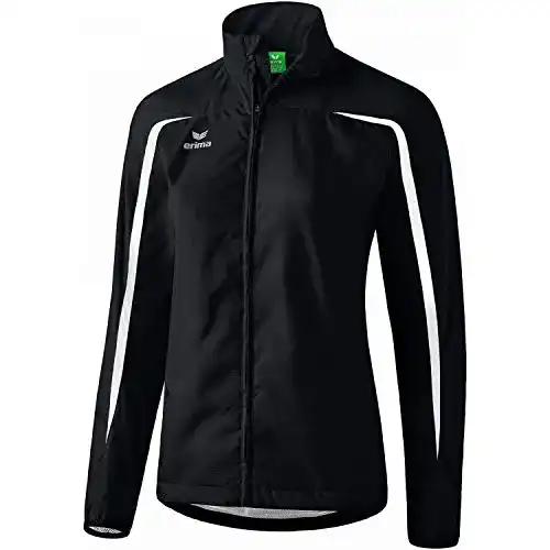 Erima Damen Laufjacke für Leichtathletik, Modell 8060703, schwarz/weiß, Größe 34