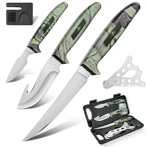 Zerwirkset Purple Dragon Jagd – Jagdmesser Set aus 440C Edelstahl