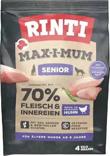 Rinti Hundefutter MAX-I-MUM Senior Huhn 4kg für ältere Hunde