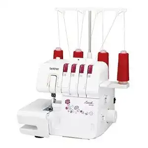Overlock-Nähmaschine Brother M343D in Weiß und Rot