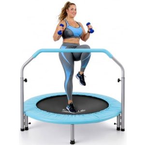 Faltbares Serenelife Fitness Trampolin Indoor, Ø 102 cm für Zuhause