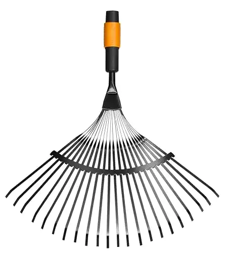 Fiskars Fächerbesen Laubbesen mit 20 Zinken für die Gartenpflege