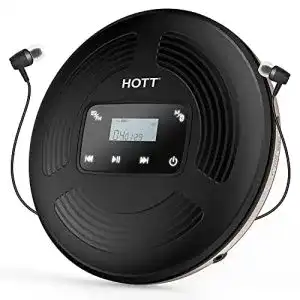 Hott CD903TF tragbarer CD-Player mit Bluetooth und FM-Transmitter