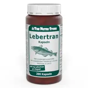 Lebertran Kapseln 500 mg von The Nutri Store, 200 Stück