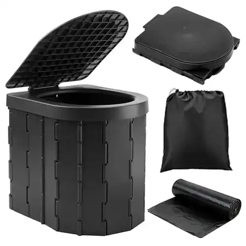 Klapptoilette KINSPORY – mobile Campingtoilette für unterwegs