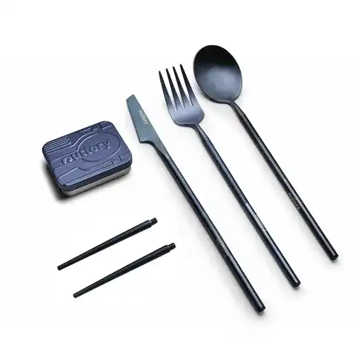 Camping Besteckset Outlery Wiederverwendbares Reisebesteck für Outdoor