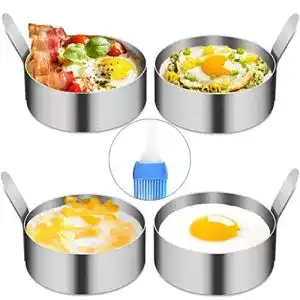 Yaoyin Pancake Form Egg Ring, 4er Set 9 cm für Spiegelei und Pfannkuchen