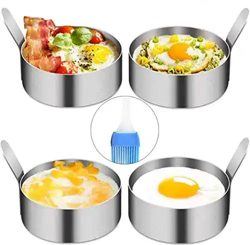 Yaoyin Pancake Form Egg Ring, 4er Set 9 cm für Spiegelei und Pfannkuchen