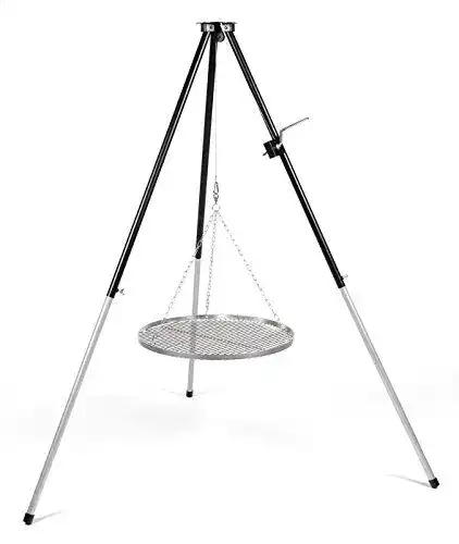Schwenkgrill HeRo24 Dreibein mit Kurbel und Grillrost 50 cm
