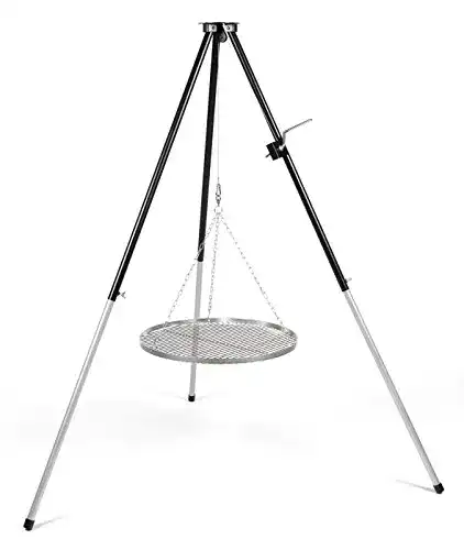 Schwenkgrill HeRo24 Dreibein mit Kurbel und Grillrost 50 cm