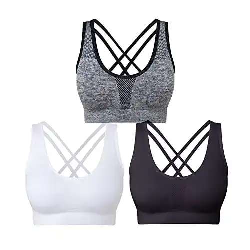 Sport-BH SEGRILA Damen Sport BH Set Ohne Bügel Kreuz Rücken