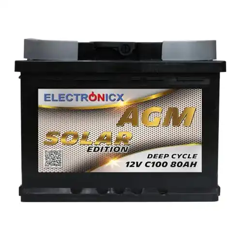 AGM-Batterie 80Ah 12V – Wartungsfreie Solarbatterie für verschiedene Anwendungen