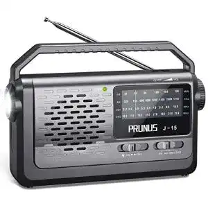 Prunus J-15 Tragbares Kofferradio Weltempfänger mit Taschenlampe