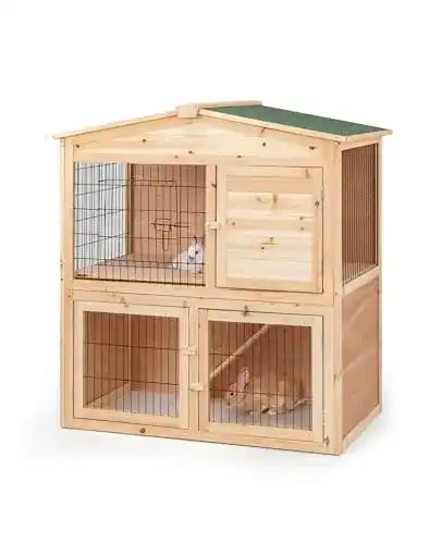 Kaninchenstall Lionto aus Holz für Kleintiere