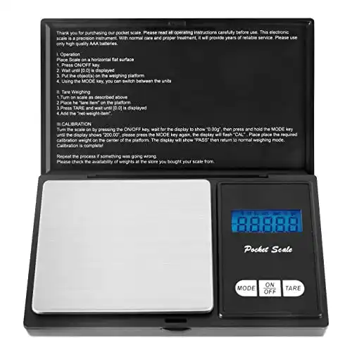 Taschenwaage Foraco 500g mit 0,01g Genauigkeit