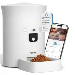 Futterautomat Pettec Pet Cam Buddy 8L für Katzen und Hunde