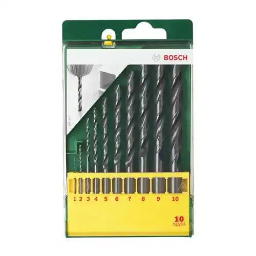Metallbohrer Set von Bosch Accessories, 10-teilig, HSS-R rollgewalzt