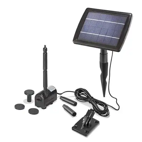 Teichpumpe mit 2 Watt Solarmodul und 175 l/h Förderleistung
