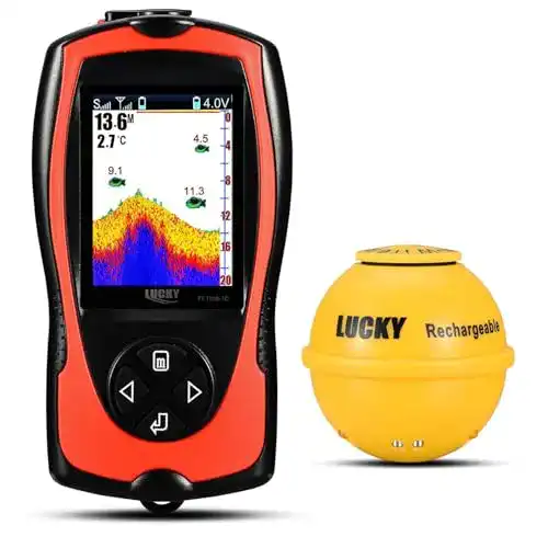 Lucky tragbarer Fischfinder mit Sonarsensor und LCD-Bildschirm