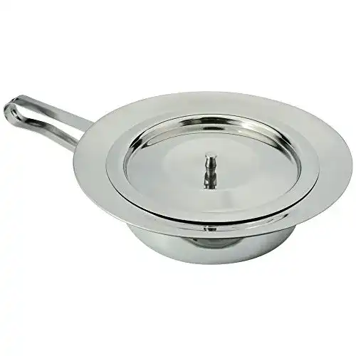 Bettpfanne Ampri Steckbecken Edelstahl 30 cm mit Deckel