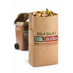 Biomülltüten Bioglück Biomüllsäcke 120L für Biotonnen 25 Stück